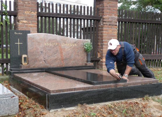 Kamenictví pro hřbitov Nový Kostelec - Kůrka